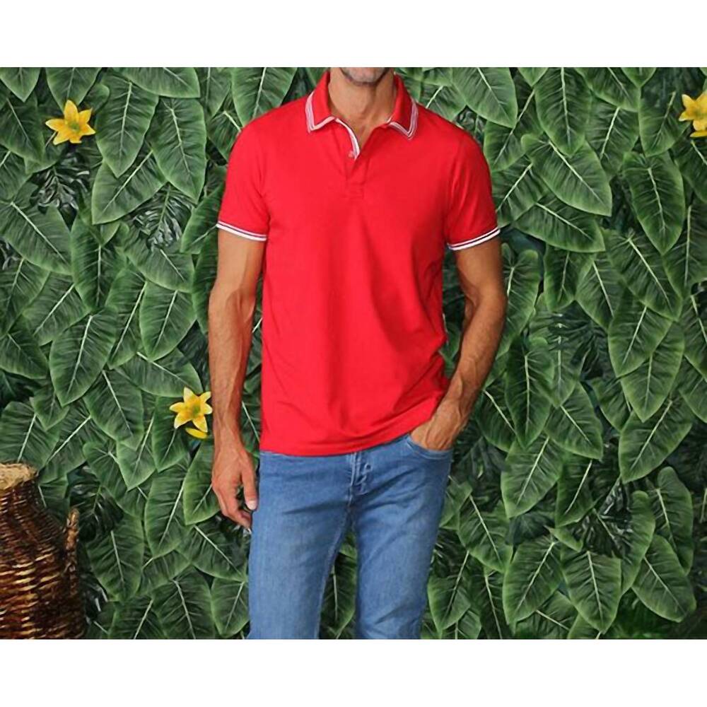 NEW EIGHT X trim polo in red